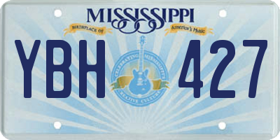 MS license plate YBH427