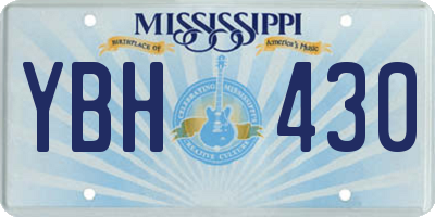 MS license plate YBH430