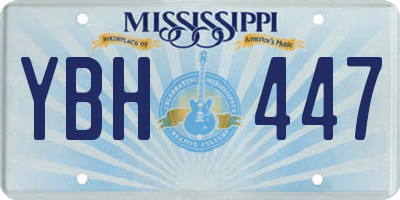 MS license plate YBH447