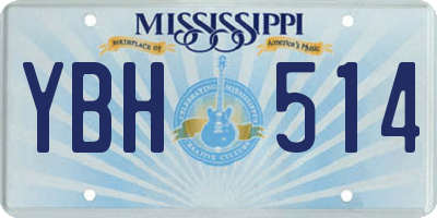 MS license plate YBH514