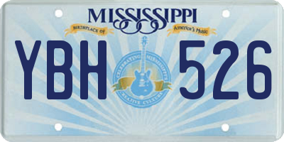 MS license plate YBH526
