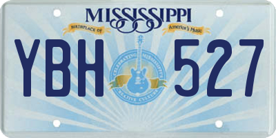 MS license plate YBH527