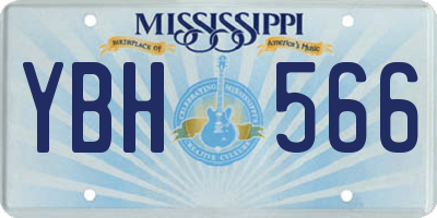 MS license plate YBH566
