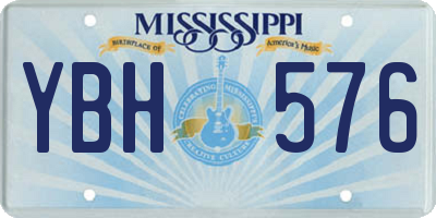 MS license plate YBH576