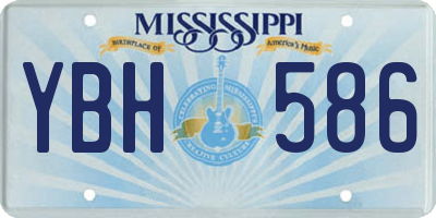 MS license plate YBH586