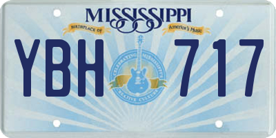MS license plate YBH717