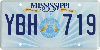 MS license plate YBH719