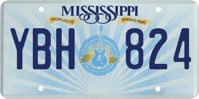MS license plate YBH824
