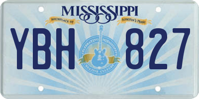MS license plate YBH827
