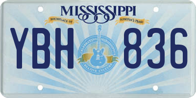 MS license plate YBH836