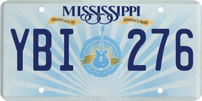 MS license plate YBI276