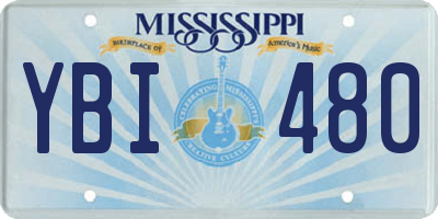 MS license plate YBI480