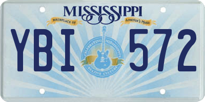 MS license plate YBI572