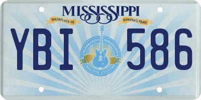 MS license plate YBI586