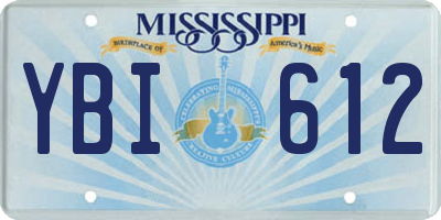 MS license plate YBI612
