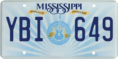 MS license plate YBI649