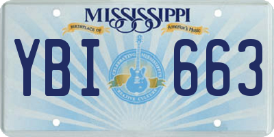 MS license plate YBI663