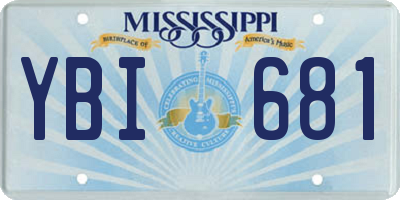 MS license plate YBI681