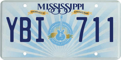 MS license plate YBI711