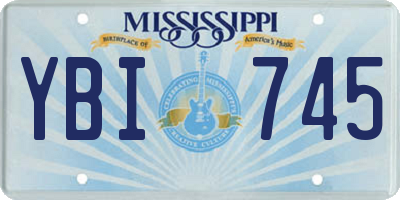 MS license plate YBI745