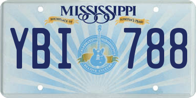 MS license plate YBI788