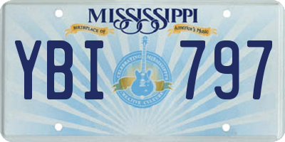 MS license plate YBI797