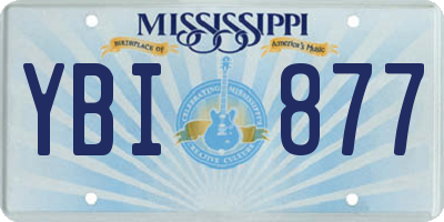 MS license plate YBI877