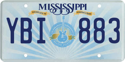 MS license plate YBI883