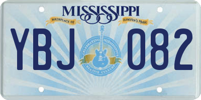 MS license plate YBJ082