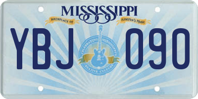 MS license plate YBJ090