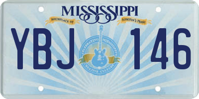 MS license plate YBJ146