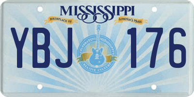 MS license plate YBJ176