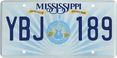 MS license plate YBJ189