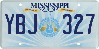 MS license plate YBJ327
