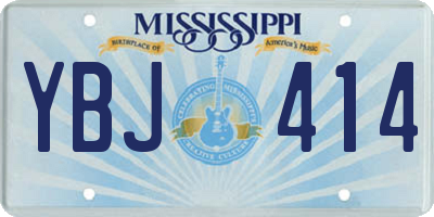 MS license plate YBJ414