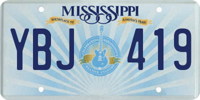 MS license plate YBJ419