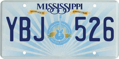 MS license plate YBJ526