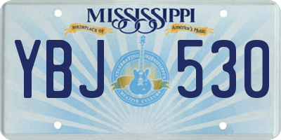 MS license plate YBJ530