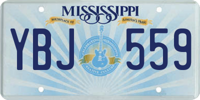 MS license plate YBJ559