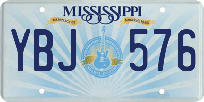 MS license plate YBJ576