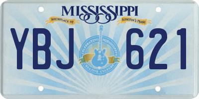 MS license plate YBJ621