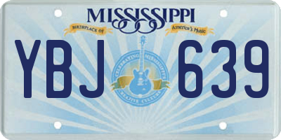 MS license plate YBJ639