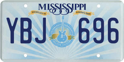 MS license plate YBJ696
