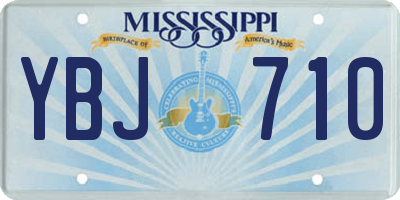 MS license plate YBJ710