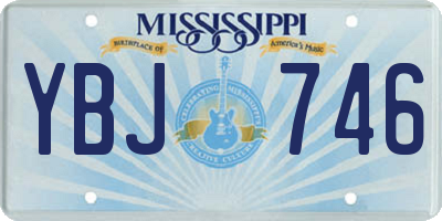 MS license plate YBJ746