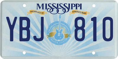 MS license plate YBJ810