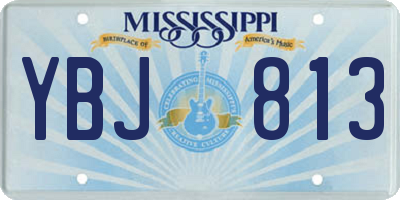 MS license plate YBJ813