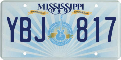MS license plate YBJ817