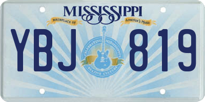 MS license plate YBJ819