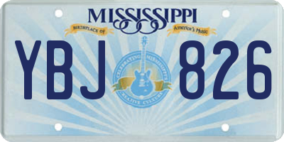 MS license plate YBJ826